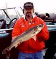 PWT touring pro John Phillips with a Detroit River Hawg walleye