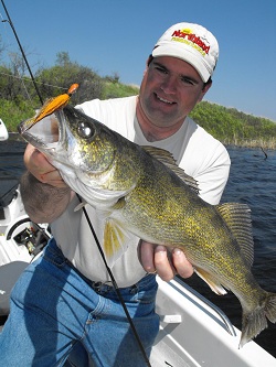 Jason Mitchell with a huge walleye